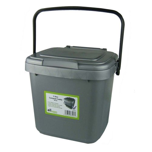 food-waste-bins Kitchen Compost Caddy - Silver Grey - for Food Was