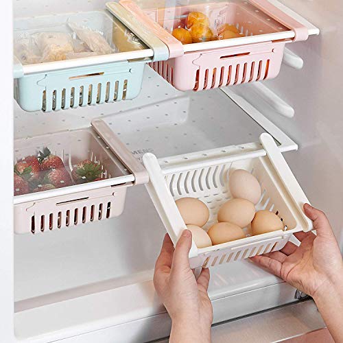 fridge-accessories HapiLeap Retractable Drawer Organizer For Fridge,