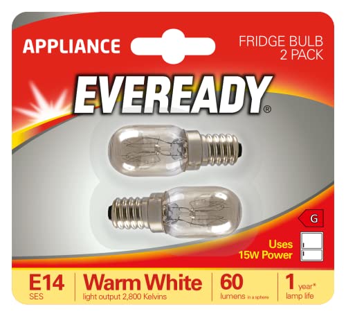 fridge-bulbs Eveready Pack of 2 - 15W SES/E14 Small Edison Scre