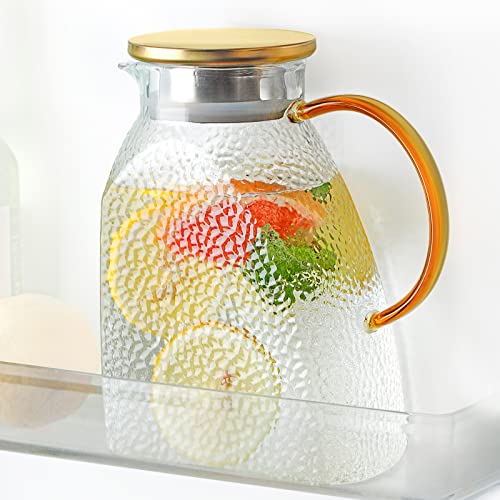 fridge-jugs BINCOO Fridge Door Glass Jug,1.8Liter/64oz Water J