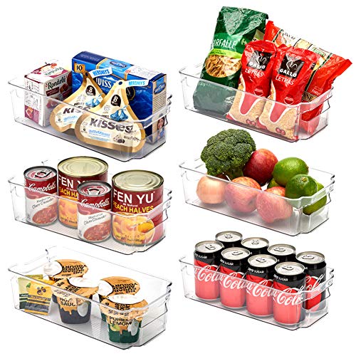 fridge-storage-containers EZOWare 6 Packs Kitchen Clear Storage Organiser, S