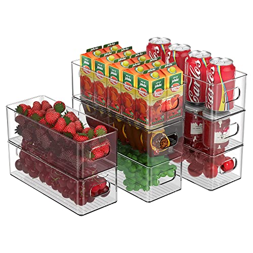 fridge-storage-containers Fridge Organisers Set of 8, Stackable Kitchen Stor