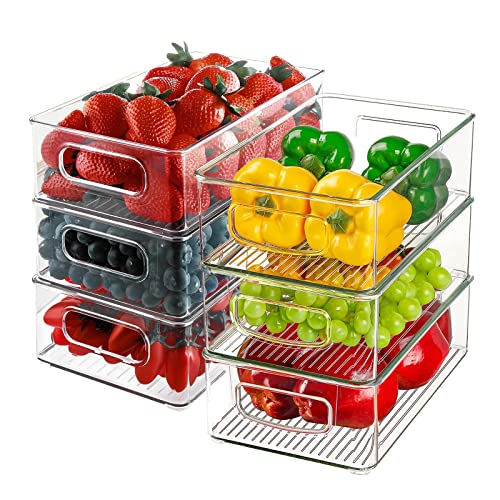 fridge-storage-containers FUSACONY Fridge Organisers Bins, Premium Clear Sto