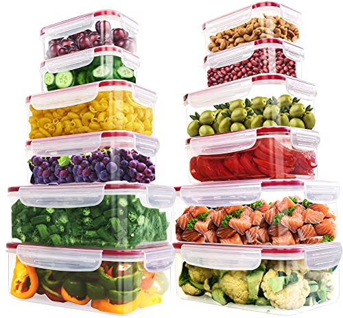 fridge-storage-containers KICHLY Plastic Airtight Food Storage Containers -