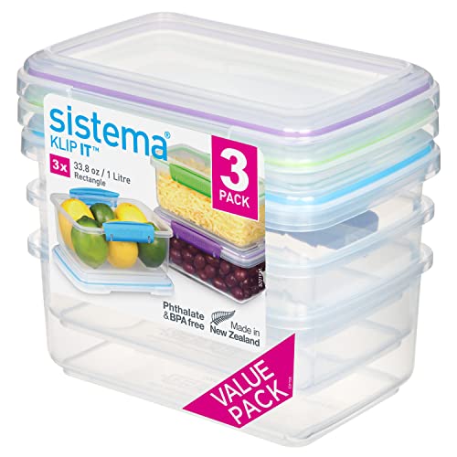 fridge-storage-containers Sistema KLIP IT Food Storage Containers | 1 L | St