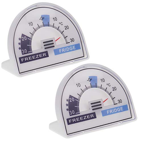 fridge-thermometers 2 Pack Fridge Freezer Thermometer Dial With Recomm