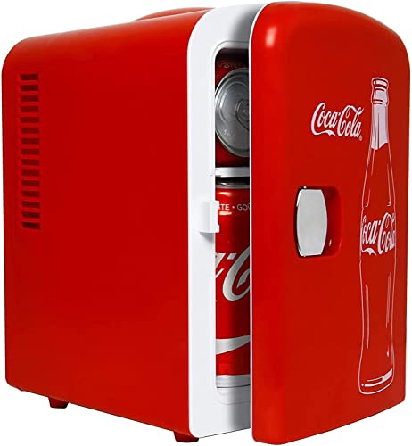gaming-fridges Coca Cola Mini Fridge 4 Liter/6 Can Portable Fridg
