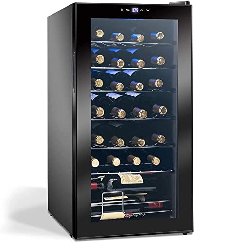 glass-fridges Display4top 28 Bottles Wine Fridge, Wine Cooler,Wi