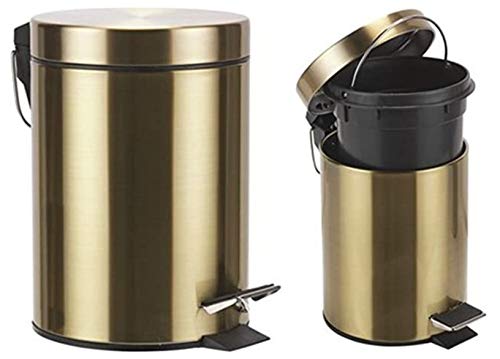gold-bins EEMKAY® New 3L Metal Gold Kitchen Bathroom & Offi