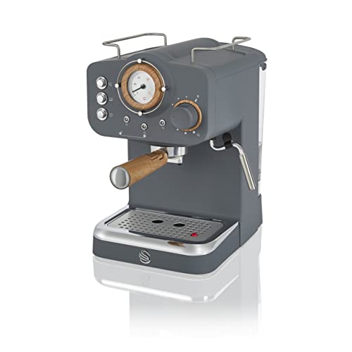 grey-coffee-machines Swan Espresso Machine, 15 Bars of Pressure, Milk F