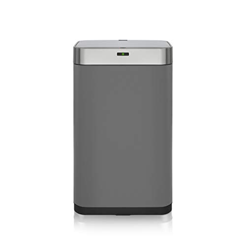 grey-kitchen-bins Tower T838001T Square Sensor Bin with Fingerprint