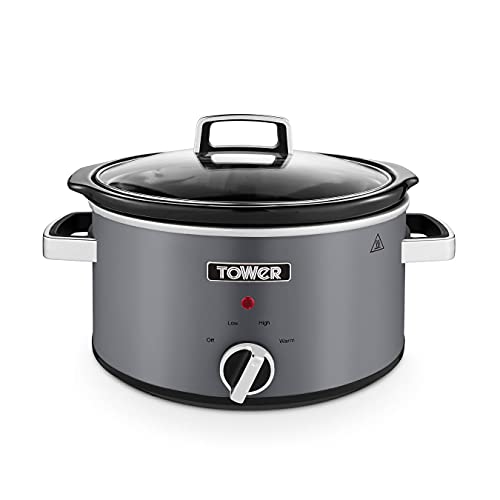 grey-slow-cookers Tower T16032SLT Infinity Stone 3.5 Litre Slow Cook