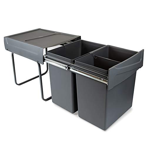 kitchen-cupboard-bins Emuca - Waste containers with lower fixing for kit