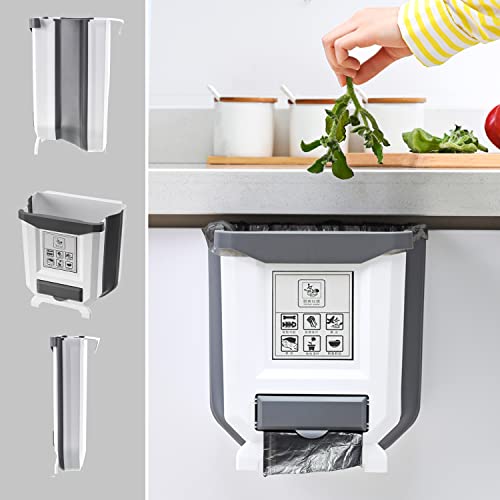kitchen-cupboard-bins Kitchen Bin Wall Mounted Foldable Hanging Trash Ca