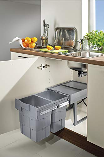 kitchen-cupboard-bins Multi Container Waste BOY Pull Out Kitchen Cabinet