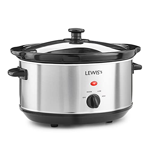 large-slow-cookers LEWIS'S Slow Cooker 120W - Stainless Steel Food He