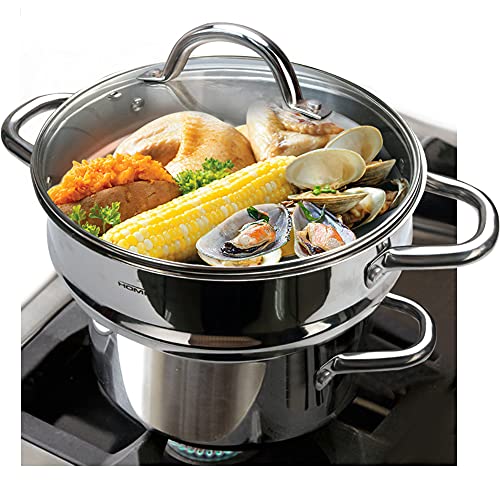 large-steamers HOMICHEF 3 PCS Whole Food Steamer Set - Nickel Fre