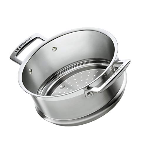 le-creuset-steamers Le Creuset Stainless Steel Steamer Insert, for use
