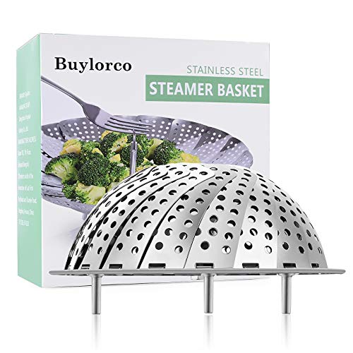 metal-steamers Buylorco Steamer Basket Stainless Steel Folding Ve