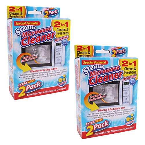 microwave-cleaners 4X Microwave Steam Cleaning Packs Fast Acting Degr