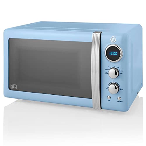 microwave-ovens Swan Retro Digital Microwave Blue, 20 L, 800 W, 6