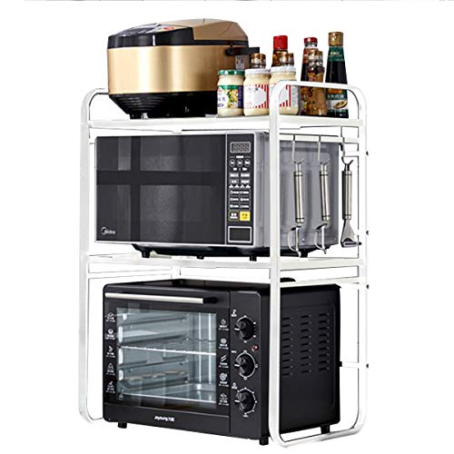 microwave-shelves DnKelar Extendable Microwave Stand Shelf 2 Levels