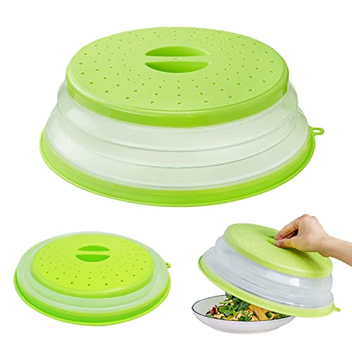 microwave-splatter-guards XPOOS 1Pcs Collapsible Microwave Plate Cover,Folda