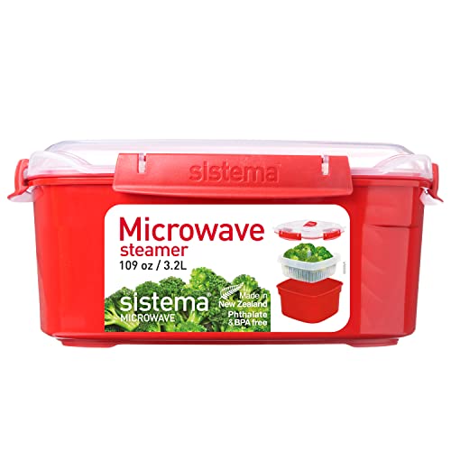 microwave-steamers Sistema Microwave Food Steamer with Removable Stea