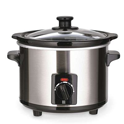 one-person-slow-cookers Lakeland Electric Slow Cooker Brushed Chrome, 1.5L
