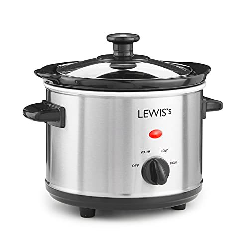 one-person-slow-cookers LEWIS'S Slow Cooker 120W - Stainless Steel Food He