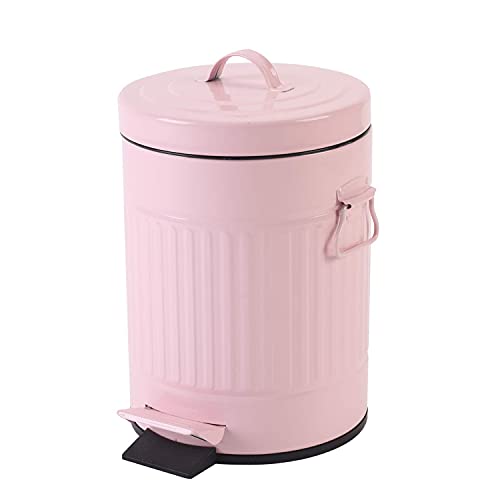 pink-bins Bathroom Bin with Lid, Small Pink Trash Bin Wasteb