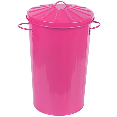 pink-bins CrazyGadget® Metal 18 Litre 18L Small Round Colou