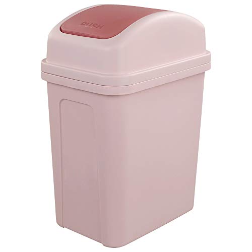 pink-bins Hokky Small Trash Bin with Swing Lid, For Bedroom,