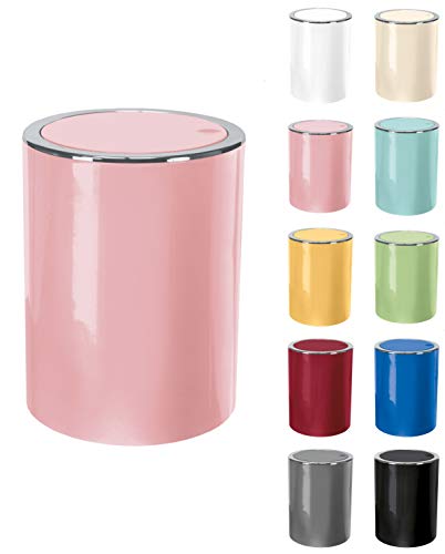 pink-bins KW "Clappe 5Ltr Plastic Swing Bathroom Bin/Kitchen