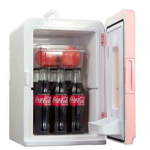 pink-mini-fridges Mini Fridge 15L for Bedrooms, NORTHCLAN Small Drin