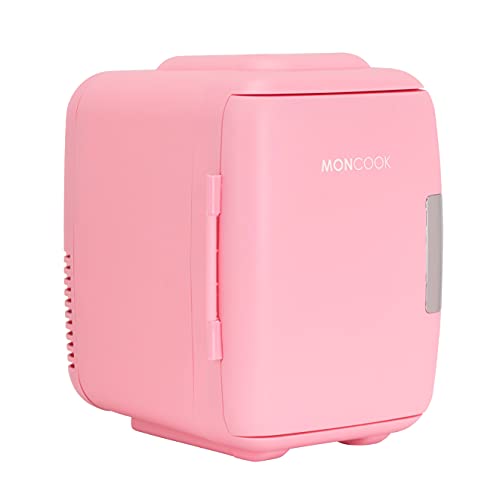 pink-mini-fridges MONCOOK Mini Fridge For Bedrooms - Small, Portable