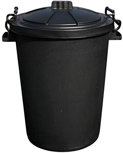 plastic-bins OptiProducts Black 50L 50 Litre Extra Large Heavy