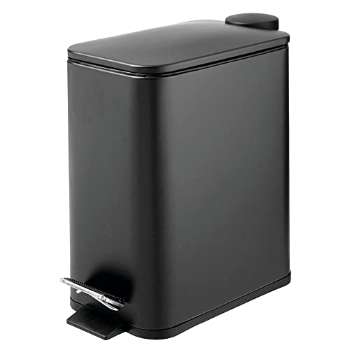 rectangular-bins mDesign Rectangular Pedal Bin – 5 L Stainless St