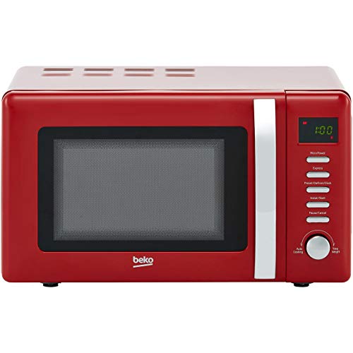 red-microwaves Beko Solo Retro Microwave MOC20200R |Retro Red Des