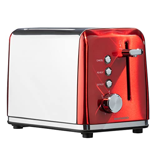 red-toasters Daewoo Kensington 2 Slice Toaster, Reheat, Defrost