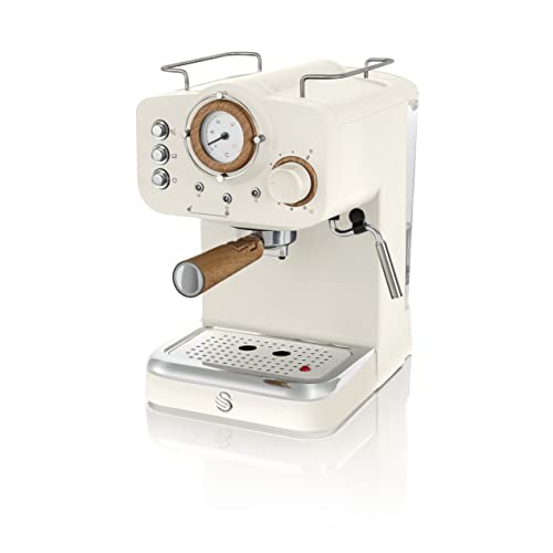 retro-coffee-machines Swan Espresso Machine, 15 bar Pressure, Milk froth