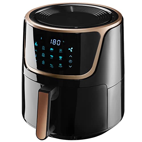 rose-gold-air-fryers tectake Air Fryer with Recipes Cookbook, XXL 8.5L
