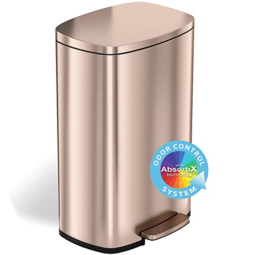 rose-gold-bins iTouchless SoftStep 50 Litre Kitchen Step Dustbin