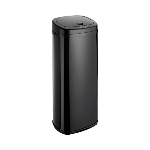 sensor-bins Dihl 50L Onyx Black with Black Lid Stainless Steel