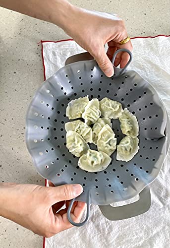 silicone-steamers cozymomdeco Steam Stovetop Vegetable Steamer Silic