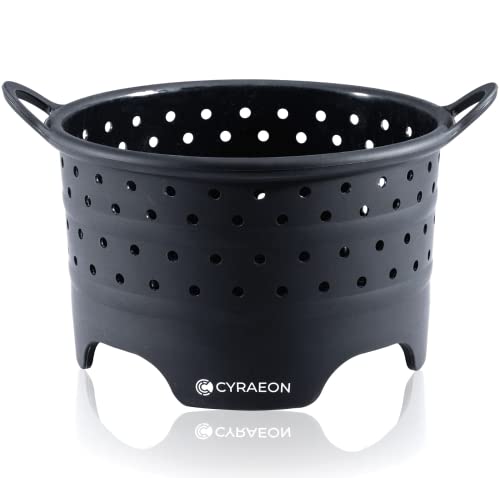silicone-steamers Cyraeon Silicone Steamer Basket, Perfect for Boili