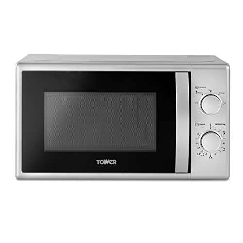 silver-microwaves Tower T24034SIL 20 Litre 700W Manual Microwave wit