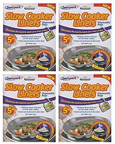 slow-cooker-bags Sealapak 40 Slow Cooker Liners Cooking Bags 8 x 5