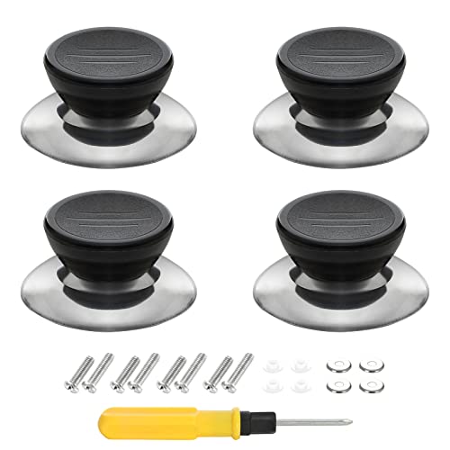 slow-cooker-lid-replacements 4 Pcs Pot Lid Knobs, Universal Pot Lid Cover Knob
