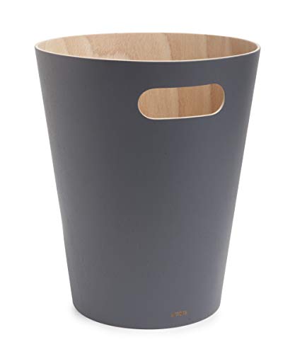 small-bins Umbra Woodrow 2 Gallon Modern Wooden Trash Can, Wa